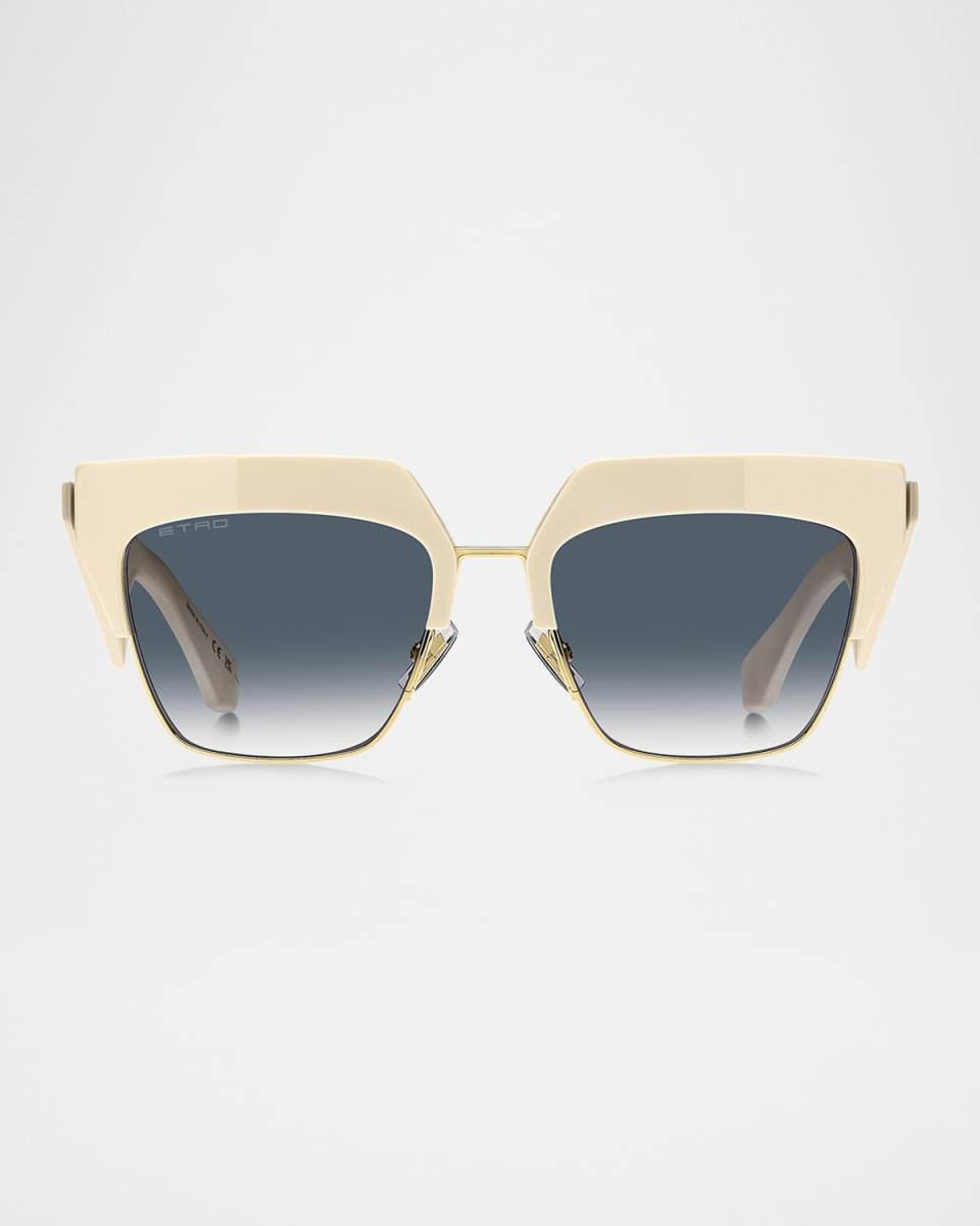 Etroclub Acetate & Metal Square Sunglasses